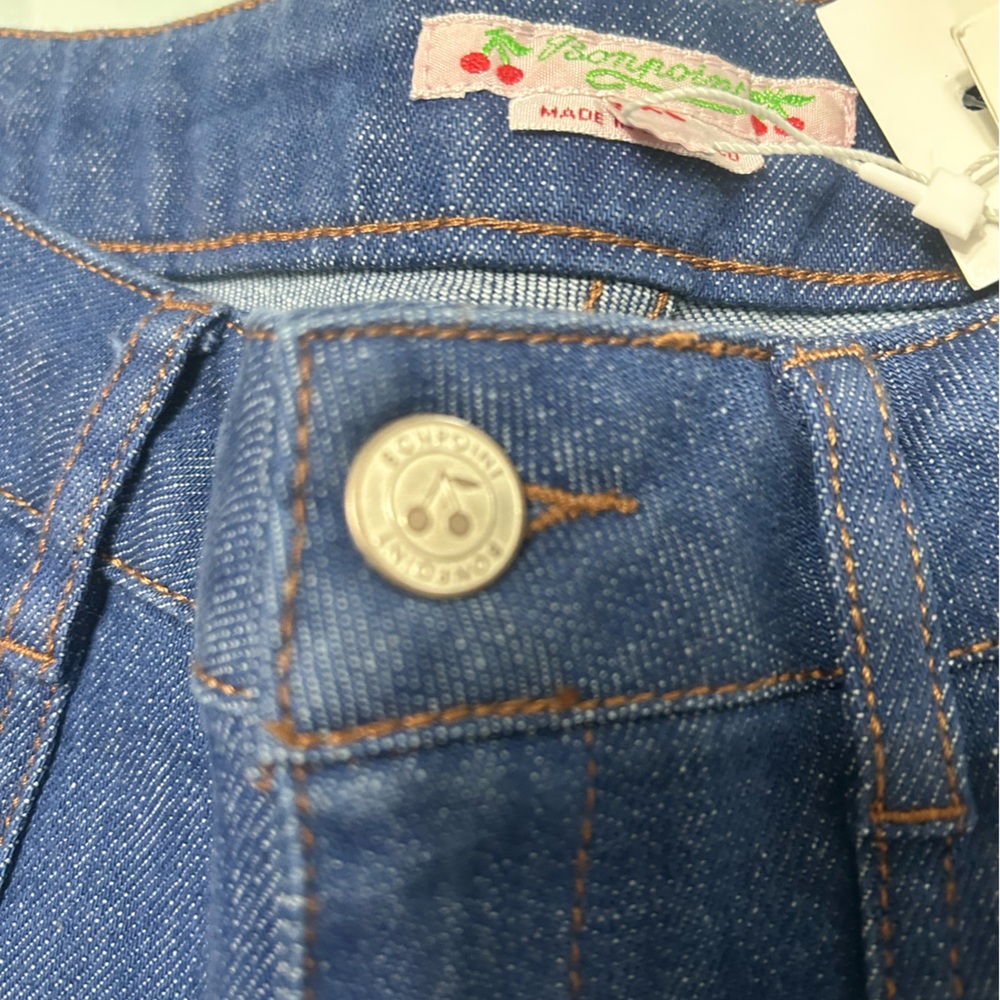 Bonpoint Blue Flare Wide Leg Jeans - Picture 8 of 11